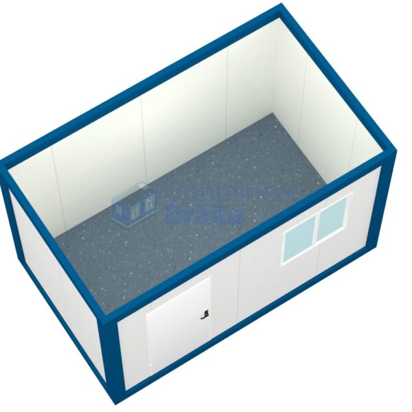 container birou braila 4metri 1geam albastru1