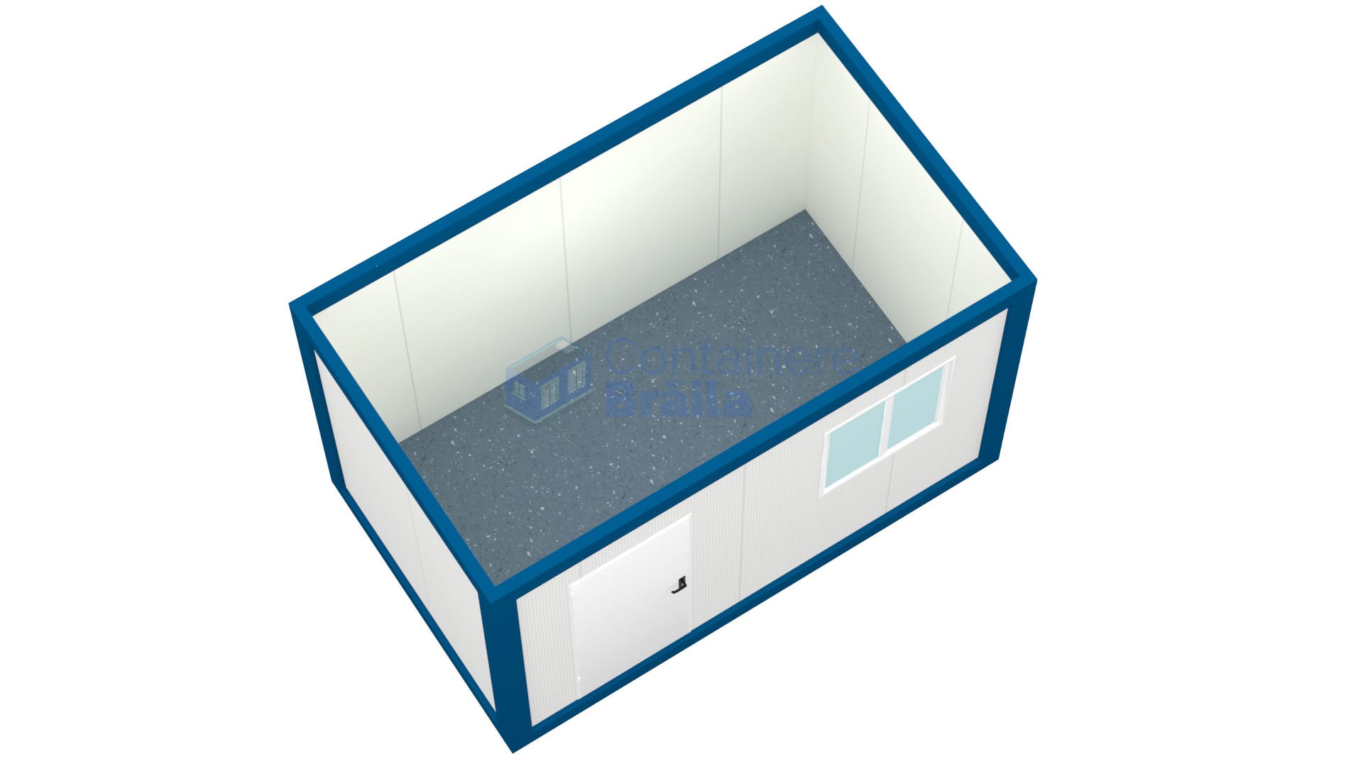 container birou braila 4metri 1geam albastru1