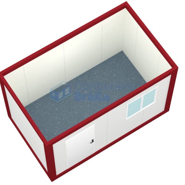 container birou braila 4metri 1geam rosu1