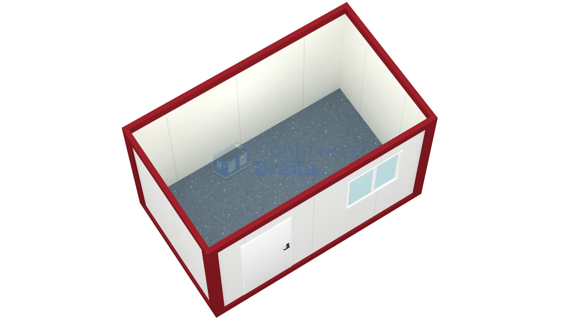 container birou braila 4metri 1geam rosu1