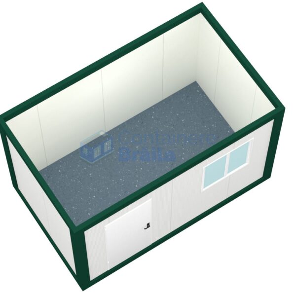 container birou braila 4metri 1geam verde1