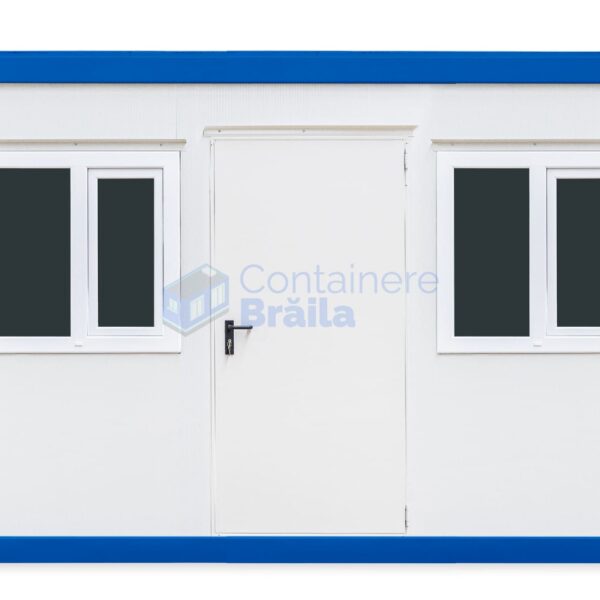 container birou braila 4metri 2geamuri albastru