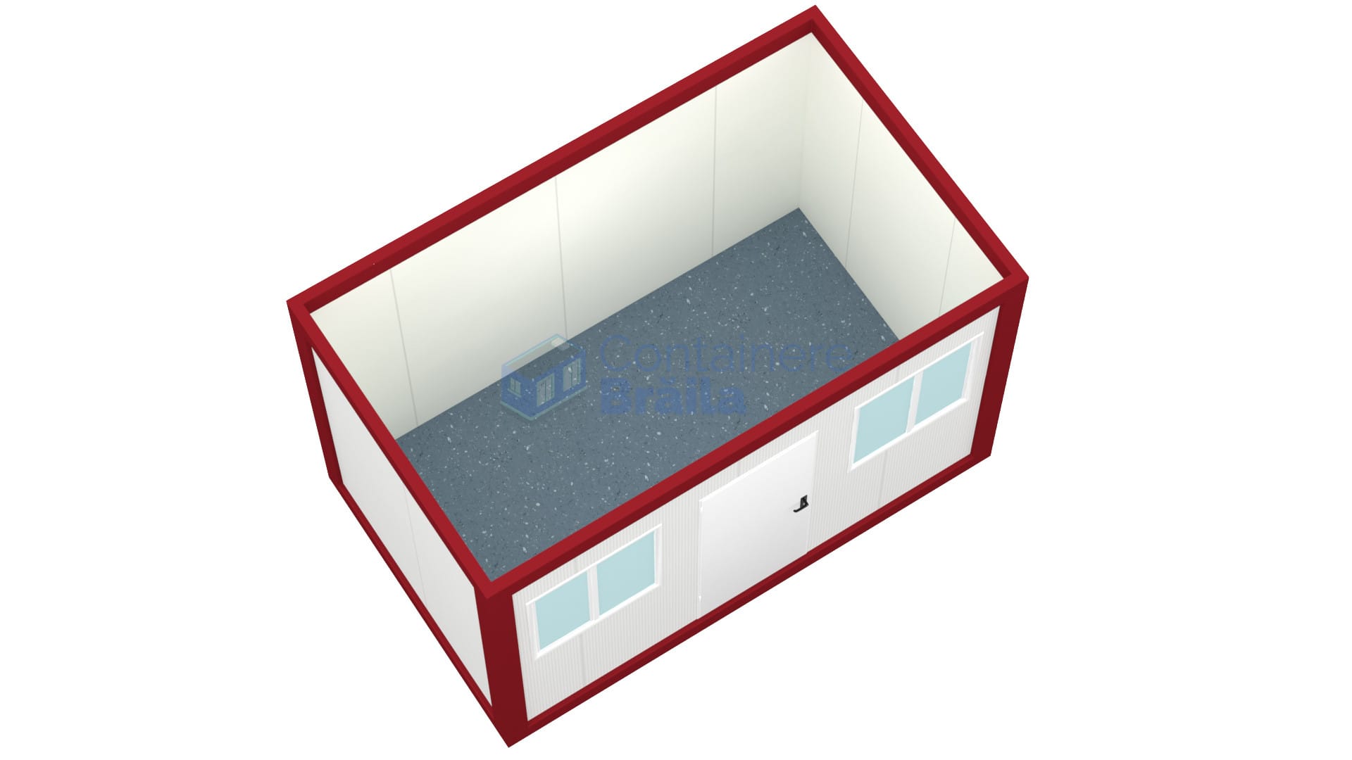 container birou braila 4metri 2geamuri rosu2