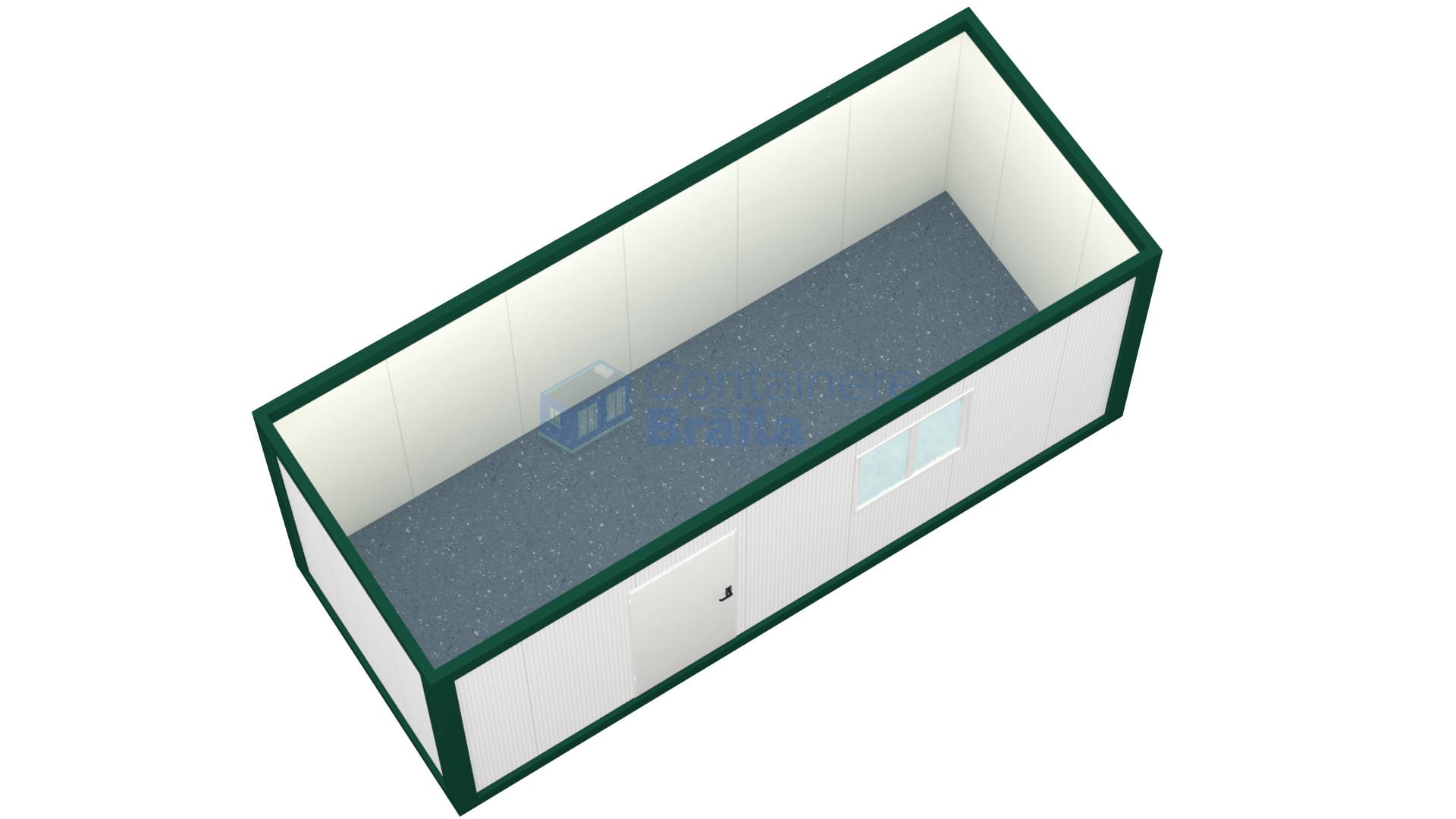 container birou braila 6metri 1geam verde2