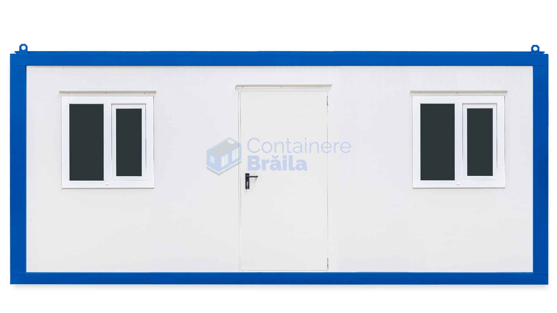 container birou braila 6metri 2geamuri albastru