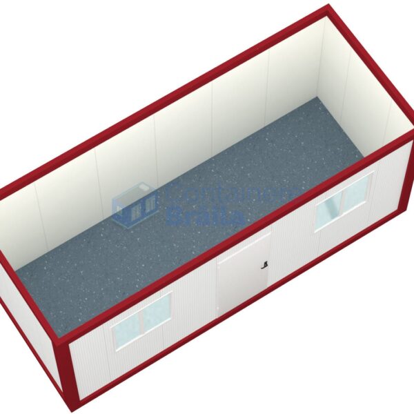 container birou braila 6metri 2geamuri rosu2