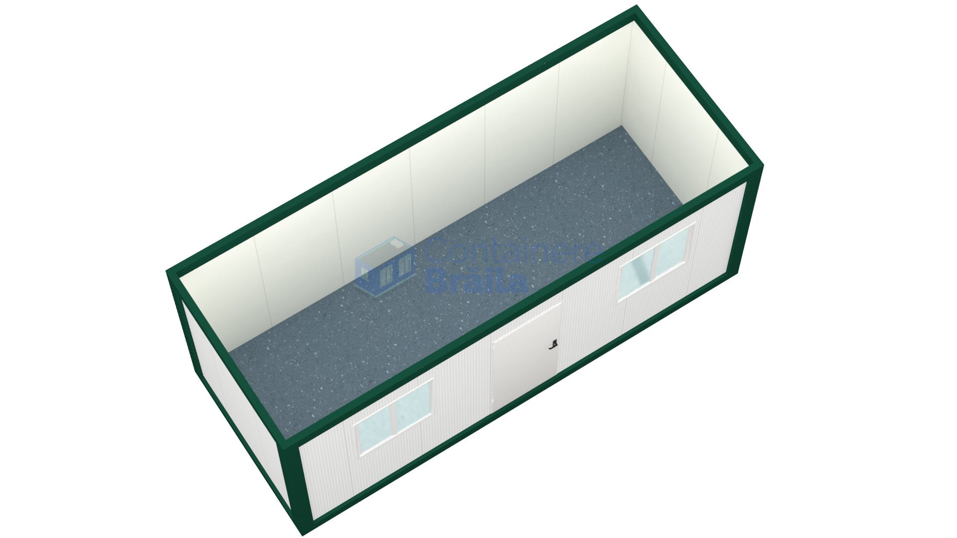 container birou braila 6metri 2geamuri verde2